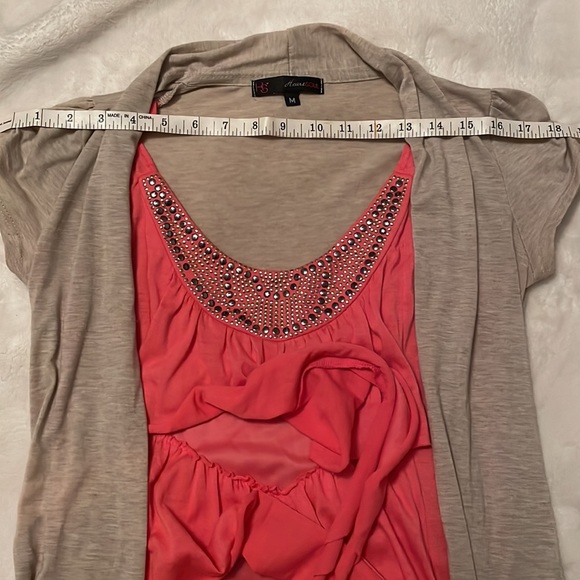 Heart Soul Cami and Cardigan Blouse size M - Picture 9 of 9